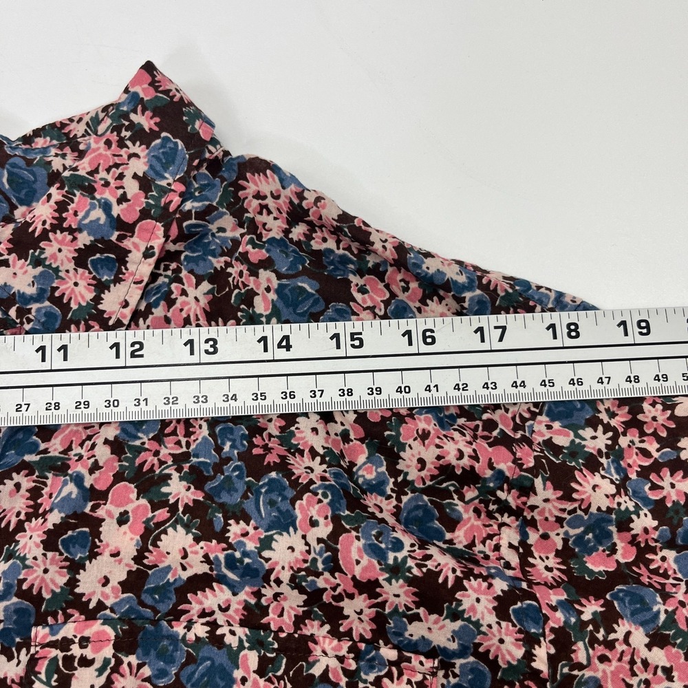 Lauren Ralph Lauren Floral Shirt Sz XL Long Sleeve Button Up Top Pink Blue - Picture 11 of 15